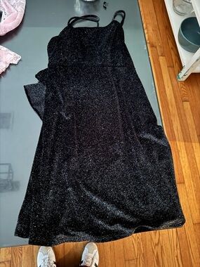 Altar'd State Black and Silver Sparkle Dress